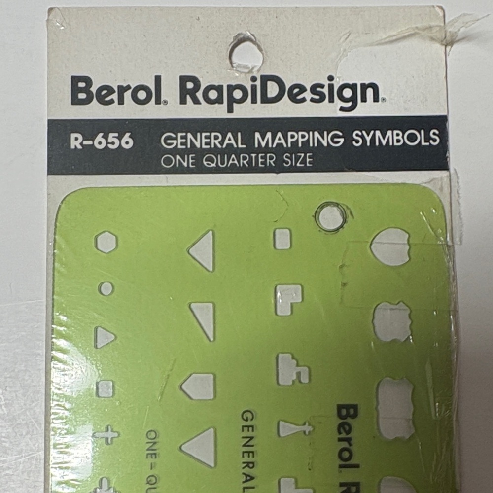 Berol RapiDesign Mapping Symbols Template R-656 - Picture 2 of 4